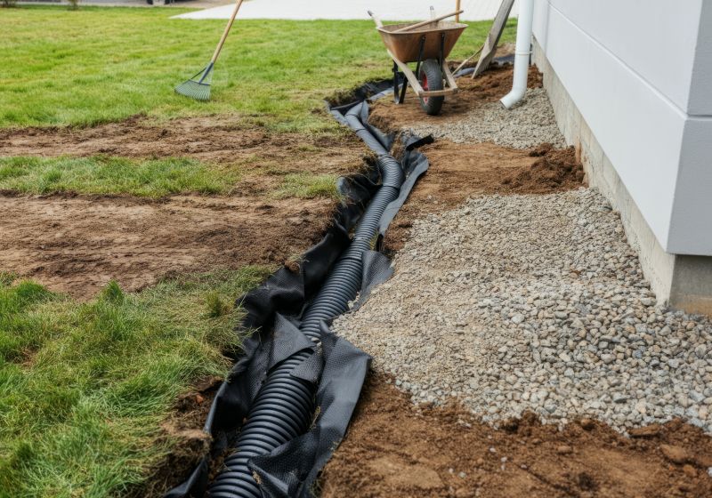Products For Yard Drainage Installations in use